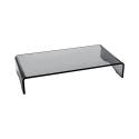 Supporto monitor oc scrivania in plexiglass trasparente 25x49x8cm Oly Saldi