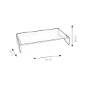 Supporto monitor oc scrivania in plexiglass trasparente 25x49x8cm Oly Modello