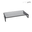 Supporto monitor oc scrivania in plexiglass trasparente 25x49x8cm Oly Promozione