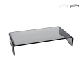 Supporto monitor oc scrivania in plexiglass trasparente 25x49x8cm Oly Promozione