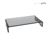 Supporto monitor oc scrivania in plexiglass trasparente 25x49x8cm Oly Promozione