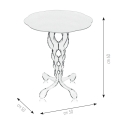 Tavolino alto rotondo 50cm da salotto in plexiglass trasparente Arabesco Medium Prezzo