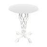 Table haute ronde 50 cm de salon en plexiglas transparent Arabesco Medium Catalogue