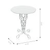 Tavolino alto rotondo 36cm da salotto in plexiglass trasparente Arabesco Small Modello