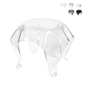 Tavolino basso rotondo 60cm di design in plexiglass trasparente Drappeggi Promozione