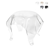 Tavolino basso rotondo 60cm di design in plexiglass trasparente Drappeggi Promozione