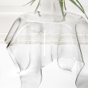 Tavolino basso rotondo 60cm di design in plexiglass trasparente Drappeggi Saldi