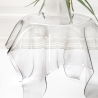 Tavolino basso rotondo 60cm di design in plexiglass trasparente Drappeggi Saldi