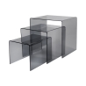 Set 3 tavolini da salotto in plexiglass trasparente Trix Offerta