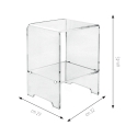 Comodino per camera da letto tavolino in plexiglass trasparente Accanto 