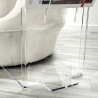 Tavolino con portariviste in plexiglass trasparente Ambrogio Saldi
