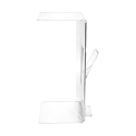 Tavolino con portariviste in plexiglass trasparente Ambrogio Sconti
