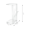 Tavolino con portariviste in plexiglass trasparente Ambrogio Catalogo