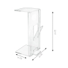 Tavolino con portariviste in plexiglass trasparente Ambrogio Catalogo