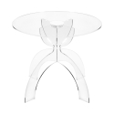 Tavolino da salotto rotondo 50cm in plexiglass trasparente Tessara Promozione
