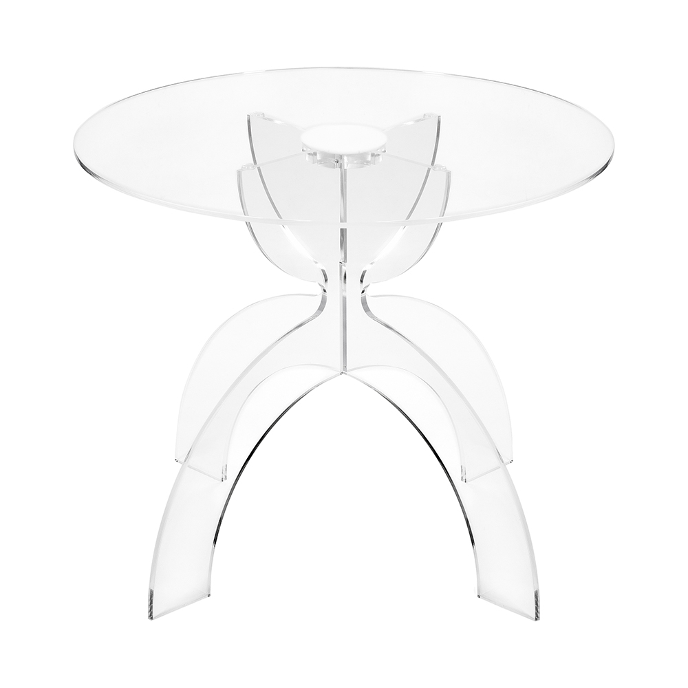 Tavolino da salotto rotondo 50cm in plexiglass trasparente Tessara Promozione Tavolino da salotto rotondo 50cm in plexiglass trasparente Tessara Promozione