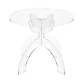 Tavolino da salotto rotondo 50cm in plexiglass trasparente Tessara Promozione