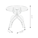 Tavolino da salotto rotondo 50cm in plexiglass trasparente Tessara Offerta