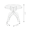 Tavolino da salotto rotondo 50cm in plexiglass trasparente Tessara Offerta