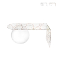 Tavolino basso a ponte da salotto in plexiglass trasparente Boolla Promozione