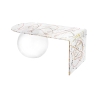 Tavolino basso a ponte da salotto in plexiglass trasparente Boolla Sconti