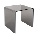Tavolino da salotto moderno in plexiglass trasparente 50x40x50cm 80'S Big Saldi