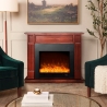 Camino elettrico 1500W da terra con cornice effetto legno Göteborg M Vendita