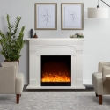 Camino elettrico design a basso consumo 1500W con cornice bianca Ludvika Vendita