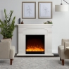 Camino elettrico design a basso consumo 1500W con cornice bianca Ludvika Vendita