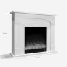 Elektrokamin stromsparend Design 1500W mit weißem Rahmen Ludvika Sales