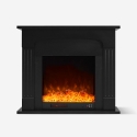 Camino elettrico con cornice design nera design a basso consumo Ludvika N Promozione