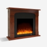 Camino elettrico 1500W a basso consumo cornice effetto legno Ludvika M Offerta