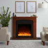 Camino elettrico 1500W a basso consumo cornice effetto legno Ludvika M Vendita