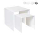 Set 2 tavolini da salotto moderni in plexiglass trasparente 80'S Promozione
