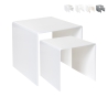Set 2 tavolini da salotto moderni in plexiglass trasparente 80'S Promozione