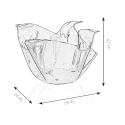 Vaso per piante da interno in plexiglass trasparente portaghiaccio Drappeggi 