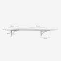 Tavolo scrivania a ribalta da parete pieghevole 140x60cm Jeremy+ Acquisto