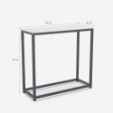 Consolle moderna mobile ingresso in metallo 80x30x75cm Nigel 