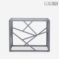 Consolle da ingresso design moderno 100x40x78cm con piano in vetro Kevin Promozione