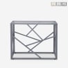 Consolle da ingresso design moderno 100x40x78cm con piano in vetro Kevin Promozione