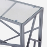 Consolle da ingresso design moderno 100x40x78cm con piano in vetro Kevin Modello