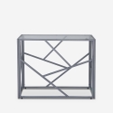Consolle da ingresso design moderno 100x40x78cm con piano in vetro Kevin Scelta