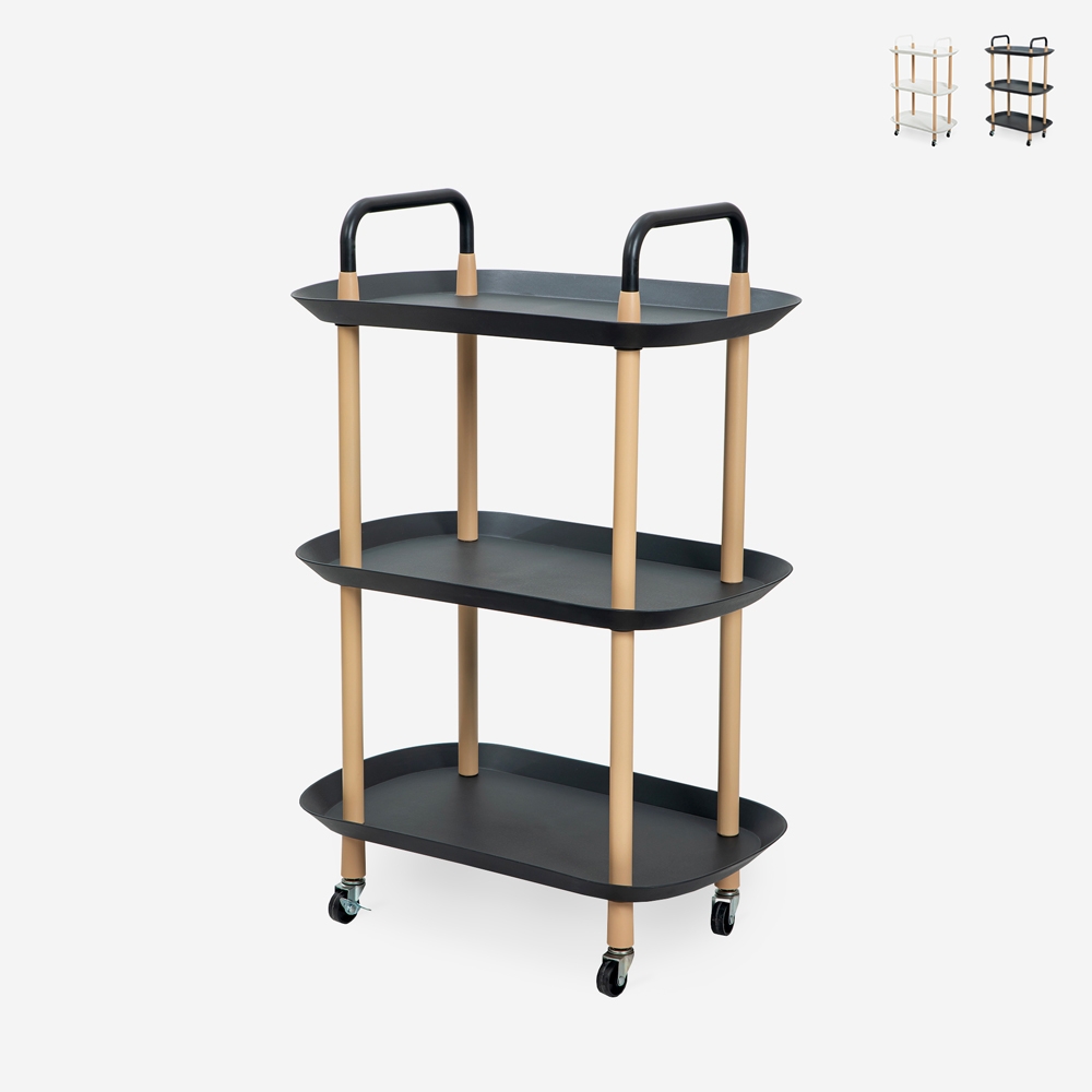 Servierwagen Küche Design mit Rädern 3 Ablagen Wala Plus Aktion Servierwagen Küche Design mit Rädern 3 Ablagen Wala Plus Aktion