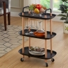 Carrello cucina portavivande di design con ruote 3 ripiani Wala Plus Vendita