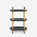 Carrello cucina portavivande di design con ruote 3 ripiani Wala Plus Offerta