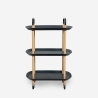 Carrello cucina portavivande di design con ruote 3 ripiani Wala Plus Offerta