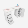 Table manucure avec aspirateur roulettes plateau en marbre Makrana Remises