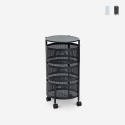 Carrello portafrutta cucina moderno con ruote 3 cestelli girevoli Rodin M Promozione