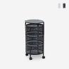 Carrello portafrutta cucina moderno con ruote 3 cestelli girevoli Rodin M Promozione