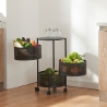 Obstwagen Küche modern mit Rädern und 3 schwenkbaren Körben Rodin M Verkauf